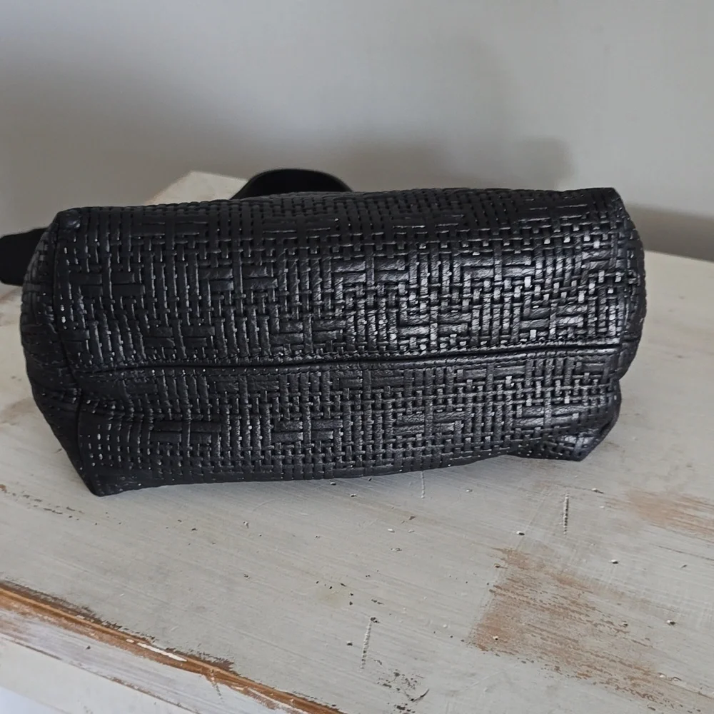 Parker Thach Small Charlie In Leather Black Basketweave - Picture 10 of 15